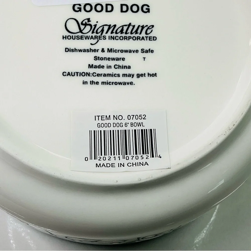 Dog Bowl Signature Houseware Ceramic 6